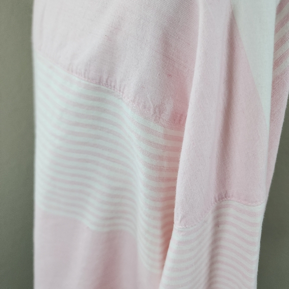 Vintage Angelique Imports Striped Cotton Button Down Shirt Pink White Size Small - Picture 12 of 14